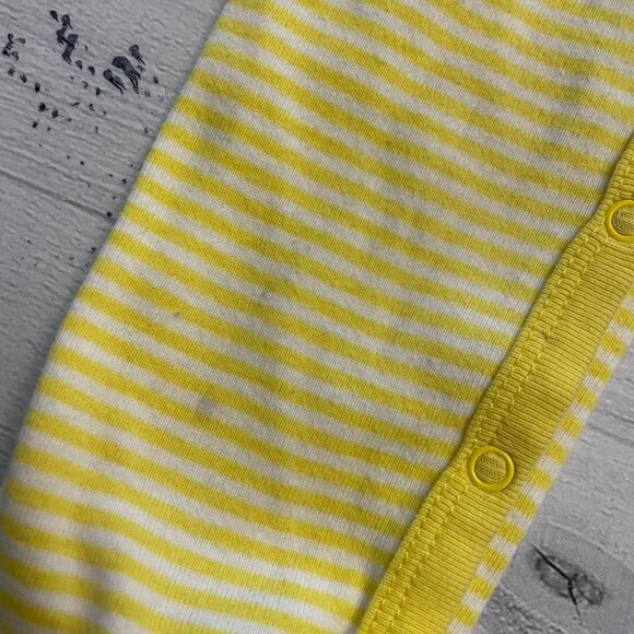 Primary baby yellow striped hooded romper 18/24 months - Picture 4 of 7